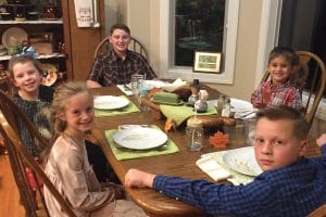 Children's table at Danna's house