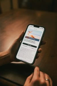 Phone open to GRACE Ministries Bible Reading Plan