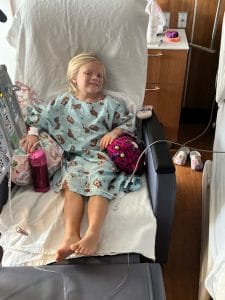 Margaret Anne in hospital