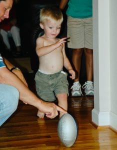 McPherson kicking as toddler