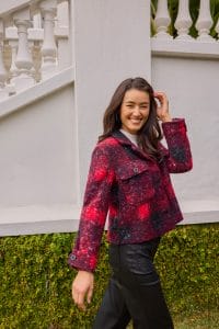 Black and red sweater