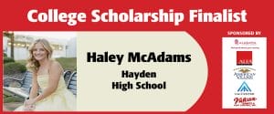 26 Scholarship finalist Haley McAdams