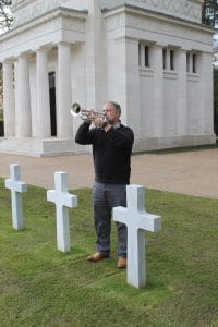 Matt Burford playing bugle Matt Burford playing bugle