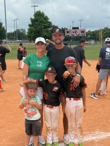 McCarron family at baseball field