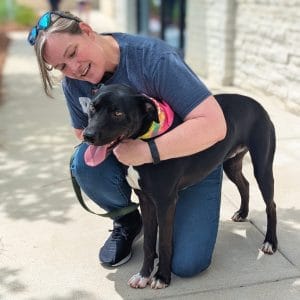 Dopey with foster mom