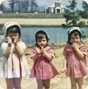 Girls in Front of Church