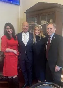 Minda and Riley Campbell in meetings in DC