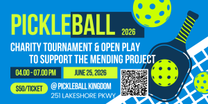Blue and Green Modern Pickleball Tournament Banner 2