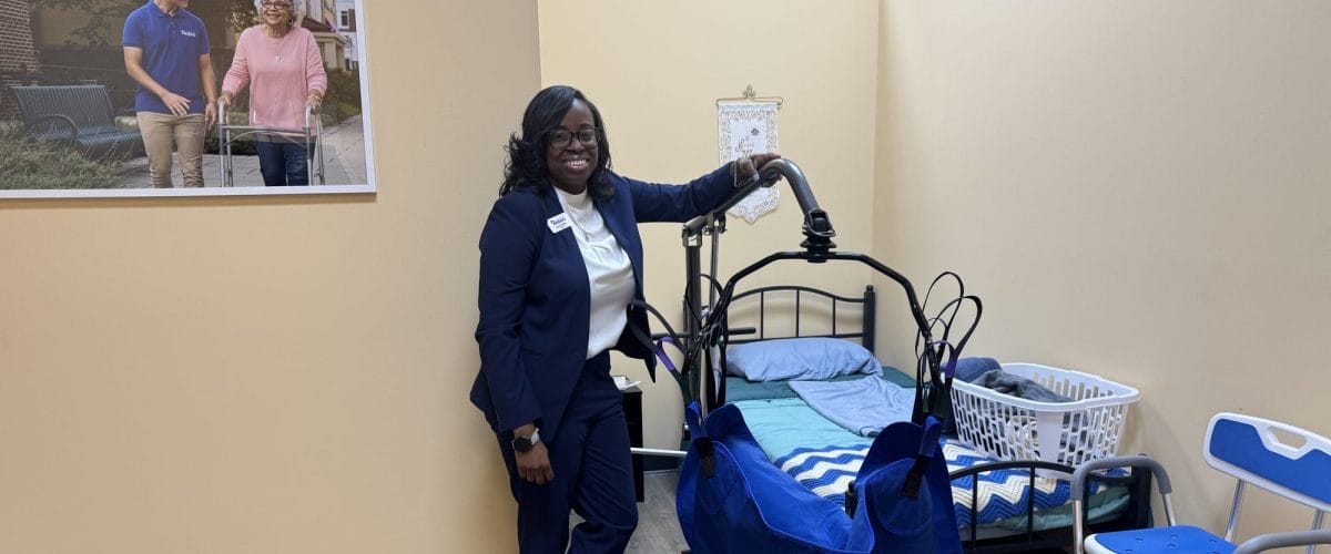 Jessica Miller in training room