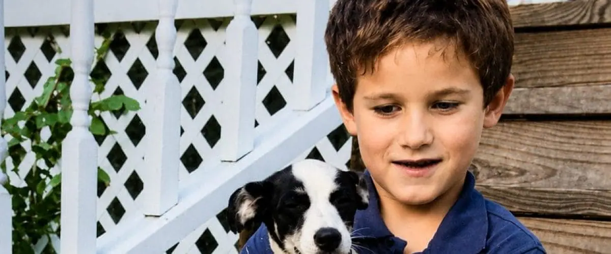 Joshua with Hooch and Kitty