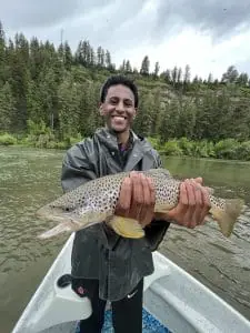 Luke holding fish