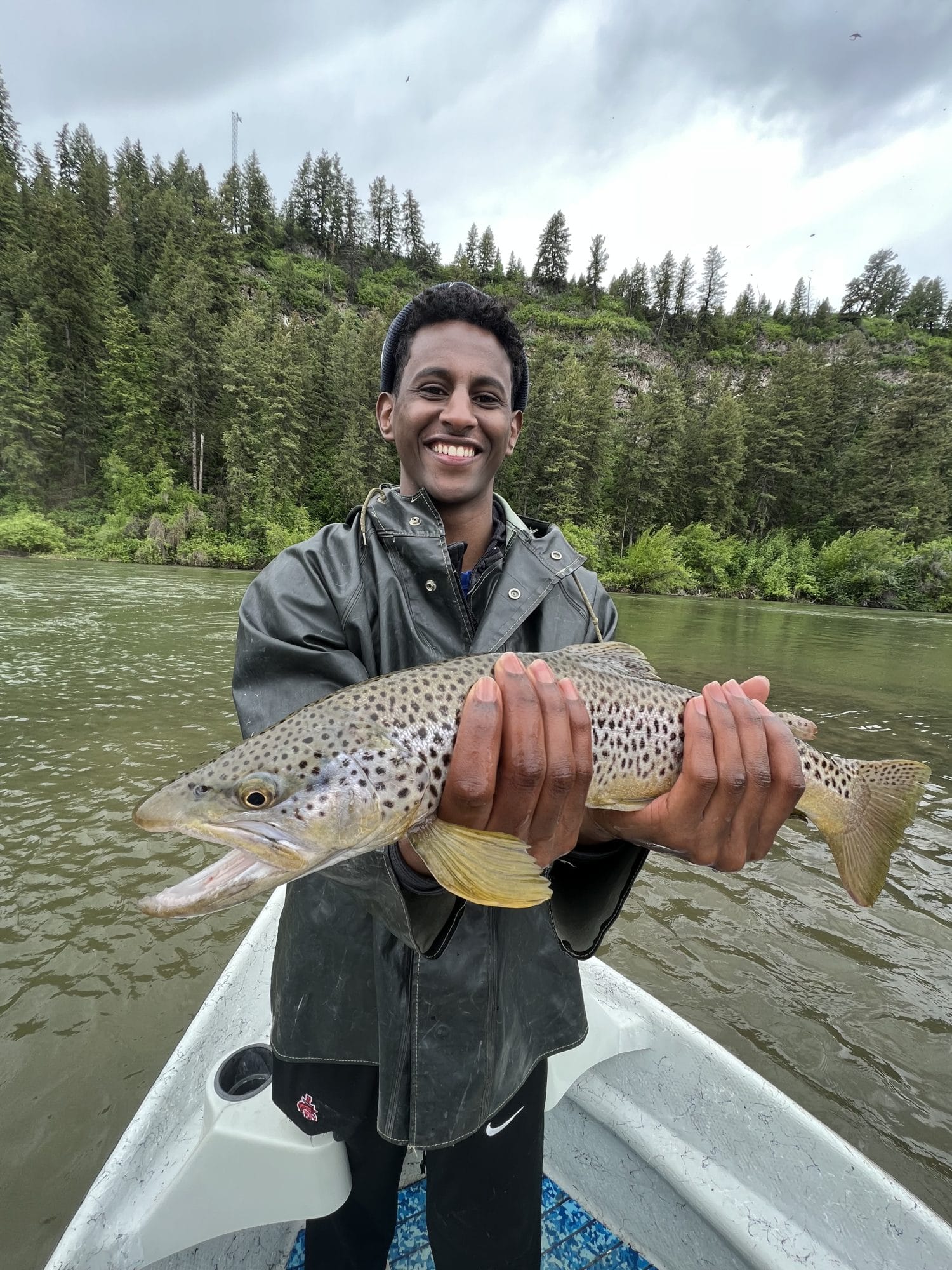 Luke holding fish