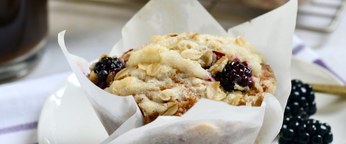 Banana Blackberry Muffins