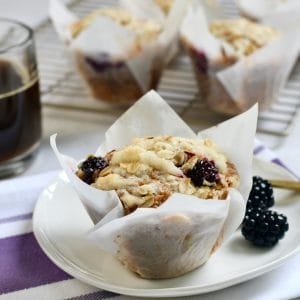 Banana Blackberry Muffins