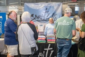 Saved Life shirts booth
