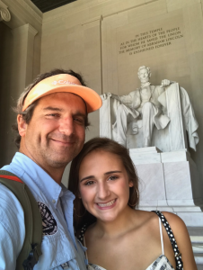 Walt and Bay at Lincoln Memorial