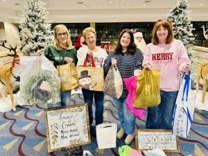 Christmas Village women shopping