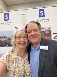 Linda Harper and Steve Johnson at Shelby Chamber Event