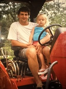 Walt and daughter on Betsy