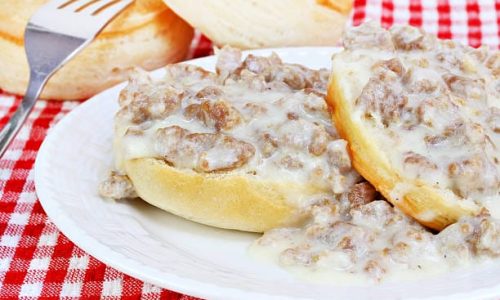 Biscuits and sausage gravy